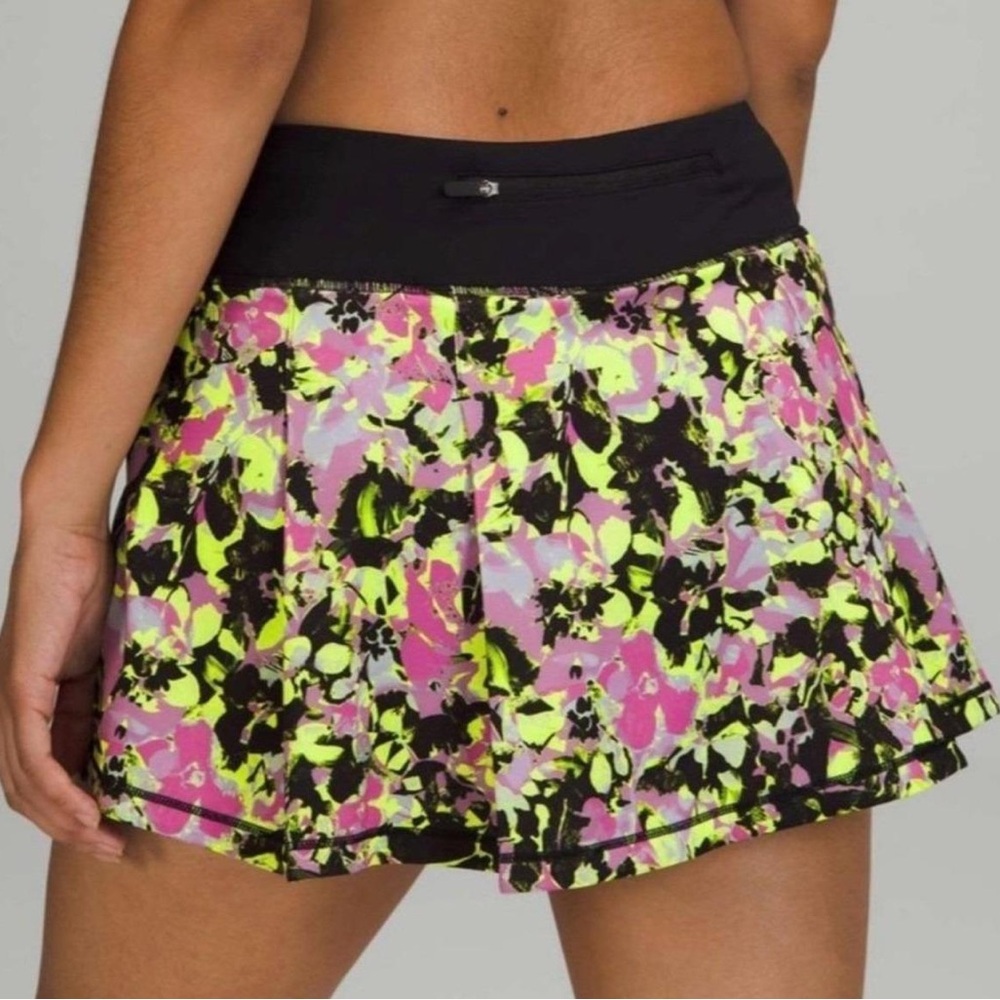 Lululemon Pace Rival Mid-Rise Skirt SZ 0 Inflected Highlight Yellow